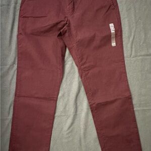 Tommy Hilfiger Men's Chinos - Burgundy Slim fit stretch 34X32